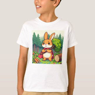 T-shirt Pixel Friends : Forest Protection (mignon lapin) #