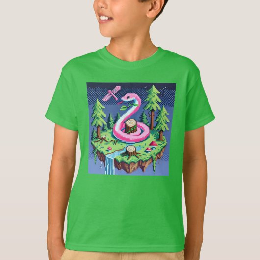 T-shirt Pixel Friends : Protection de la forêt (serpent ro (Devant)