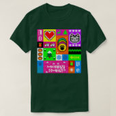 T-shirt pixel heureux (Design devant)