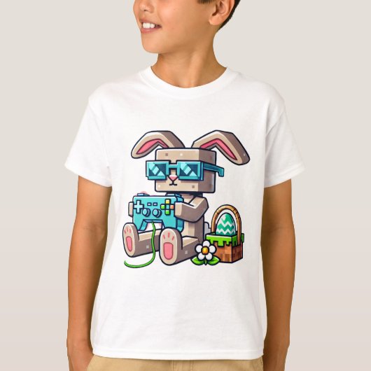 T-shirt Pixel Lapin de Pâques (Devant)