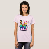 T-shirt Pixel Llama Inferno (Devant entier)