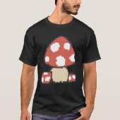 T-shirt Pixel Mushroom 8 bits Retro Jeu Voler Agara Gamer (Devant)