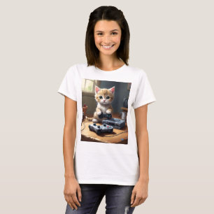 T-shirt "Pixel Paws : The Gamer Kitten in Action"