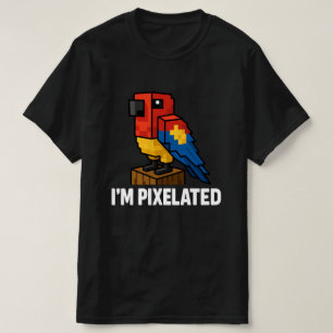 T-shirt Pixel Pixel Pixel Pixel Parrot Pixelé De La Jungle