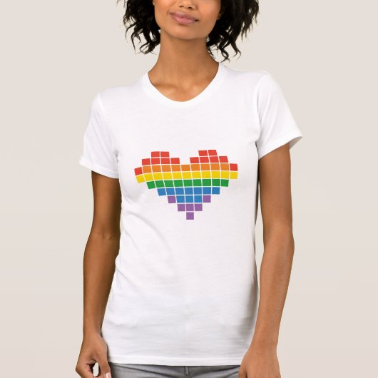 T-shirt Pixel Pride Heart Tee : L'amour en Pixels (Devant)