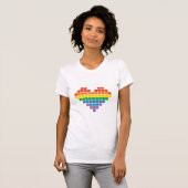 T-shirt Pixel Pride Heart Tee : L'amour en Pixels (Devant entier)