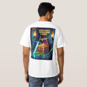 T-shirt Pixel scène de donjon avec coffre au trésor (Dos entier)