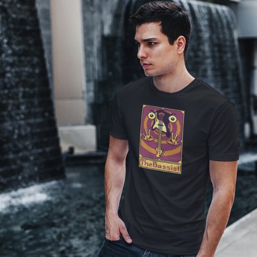 T-shirt Pixel Tarot Card Guitare