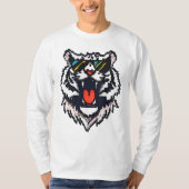 T-shirt Pixel White Tiger (Devant)