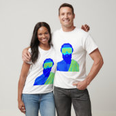 T-shirt Pixelated Futuristic Bearded Figure Retro (Unisexe)