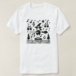 T-shirt Pixelated Yuletide Magic Witch Jeu Festif Nuit