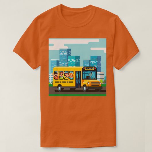 T-shirt Pixellisation de retour à l'école (Design devant)