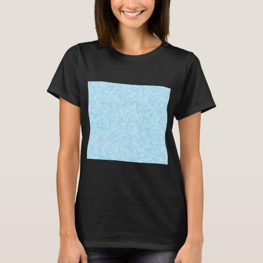 T-shirt Pixellisation Mosaïque Bleue (Devant)