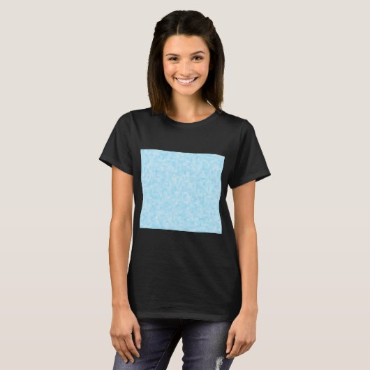 T-shirt Pixellisation Mosaïque Bleue (Devant entier)