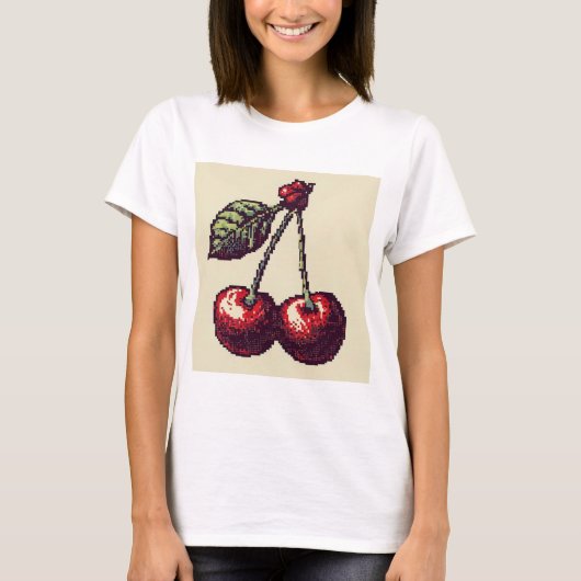 T-shirt Pixels cerisiers (Devant)