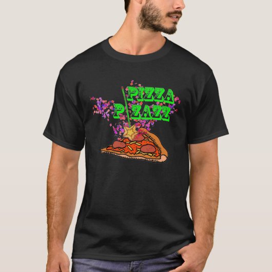 T-shirt Pizazz de pizza pour les hommes (Devant)