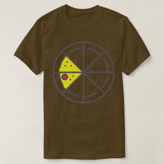 T-shirt Pizza 2 Tranches Fromage Pepperoni Funny Géométriq (Design devant)