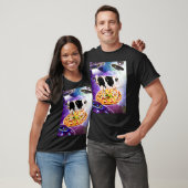 T-shirt Pizza à cheval dans l'espace avec Ufo (Unisexe)