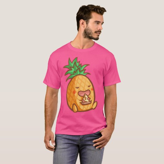 T-shirt Pizza à l'ananas (Devant entier)