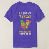 T-shirt Pizza à l'ananas (Design devant)