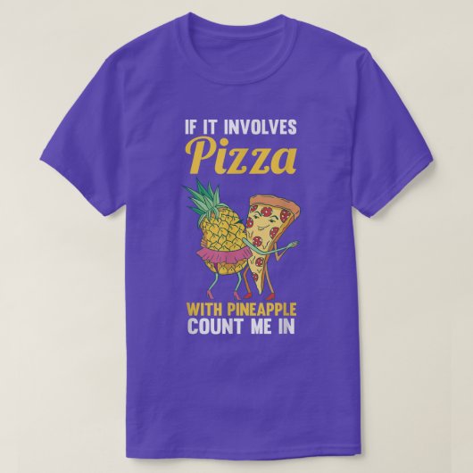 T-shirt Pizza à l'ananas (Design devant)