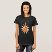 T-shirt Pizza à l'ananas Joyeux Noël (Devant entier)