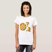 T-shirt pizza à paillettes (Devant entier)