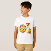 T-shirt pizza à paillettes (Devant entier)