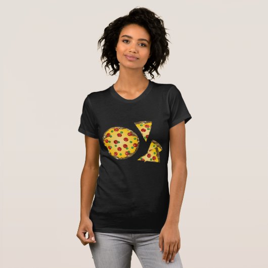 T-shirt pizza à paillettes (Devant entier)