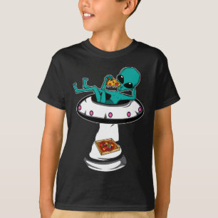 T-shirt Pizza Alien et gourmande