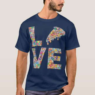 T-shirt Pizza Alimentation Amour Fleurs 16173208