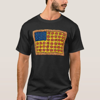 T-shirt Pizza American Drapeau 4 juillet Drôle Nourriture 