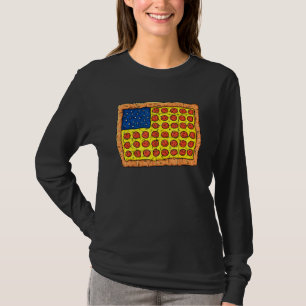 T-shirt Pizza American Drapeau 4 juillet Nourriture Garçon