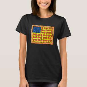 T-shirt Pizza American Drapeau 4 juillet Nourriture Garçon
