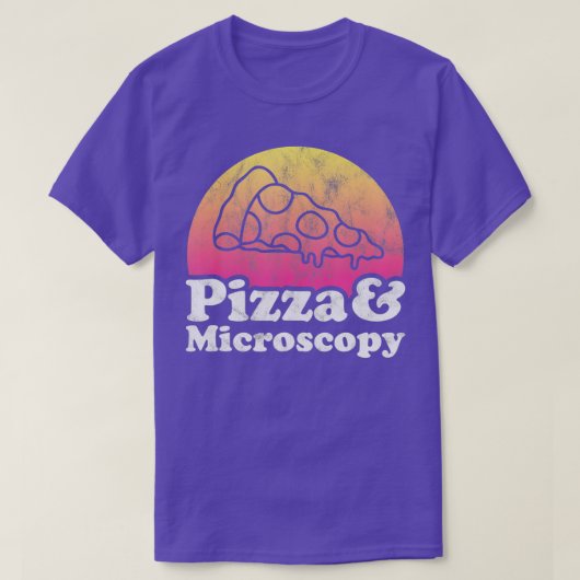 T-shirt Pizza and Microscopy or Microscope  (Design devant)