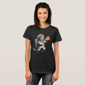 T-shirt Pizza Astronaute Chat Pizza (Devant entier)
