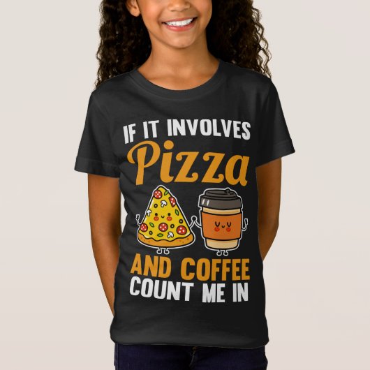 T-Shirt Pizza au café (Devant)