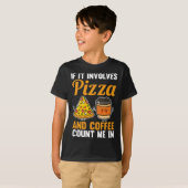 T-shirt Pizza au café (Devant entier)