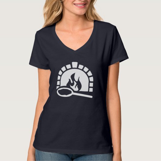 T-shirt Pizza au four en brique (Devant)