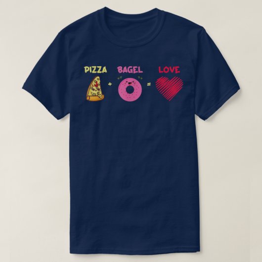 T-shirt Pizza Bagel Lover Funny Cute 14332977 (Design devant)