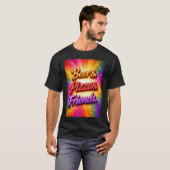 T-shirt Pizza Bière Amis (Devant entier)