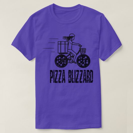 T-shirt Pizza Blizzard Moke Courier (Design devant)