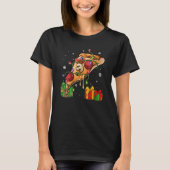 T-shirt Pizza Christmas Tree Lights Pyjama Joyeux Crustmas (Devant)