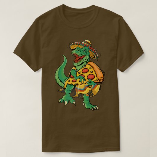 T-shirt Pizza Cinco de Mayo Enfants garçons Dinosaur T re  (Design devant)
