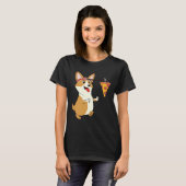 T-shirt Pizza Corgi Running (Devant entier)