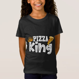 T-Shirt Pizza couronne roi et pizza drôle pizza pour homme