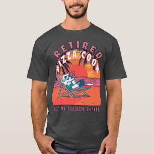 T-shirt Pizza Cuisinière Retraitée Drôle Retraite Vintage