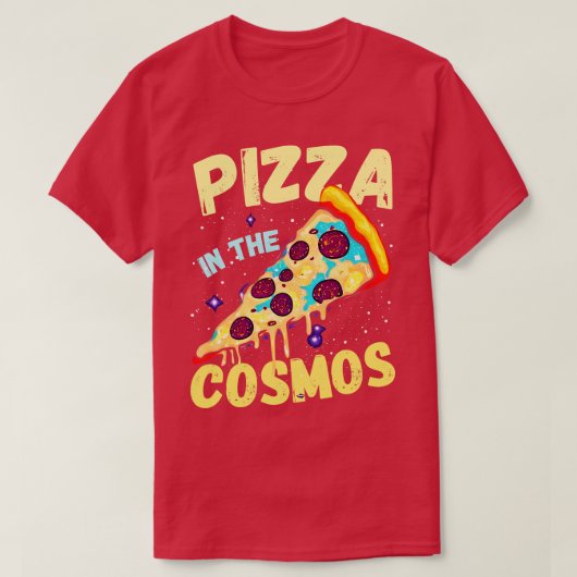 T-shirt Pizza dans le Cosmos Funny Galaxy (Design devant)