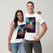 T-shirt Pizza de chat du DJ de l'espace (Unisexe)