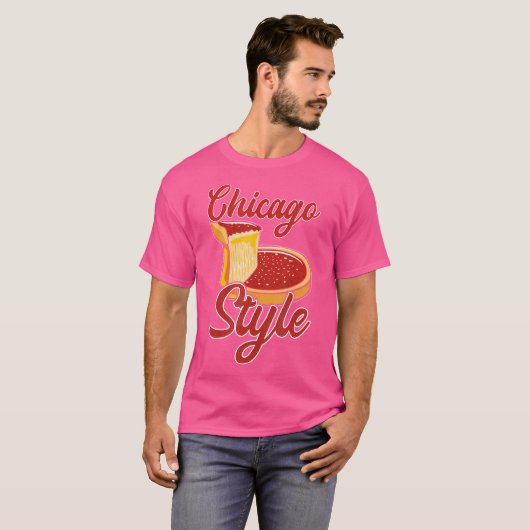 T-shirt Pizza de Chicago Deep Dish (Devant entier)